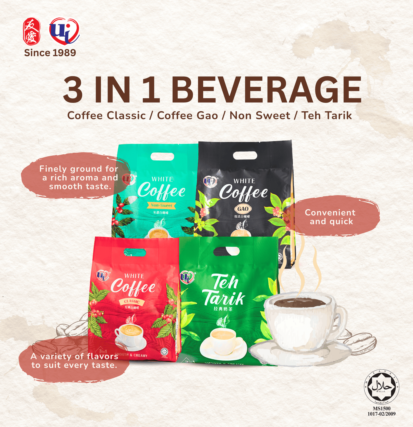 Nanyang Heritage White Coffee “Non Sweet”