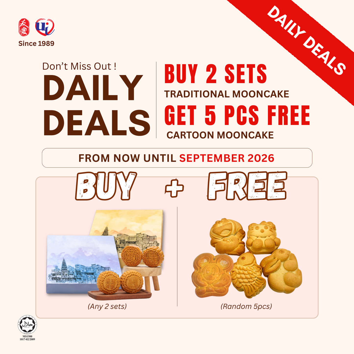 4 Pcs Traditional Mooncake Set A🥮Classic Series 经典系列🥮