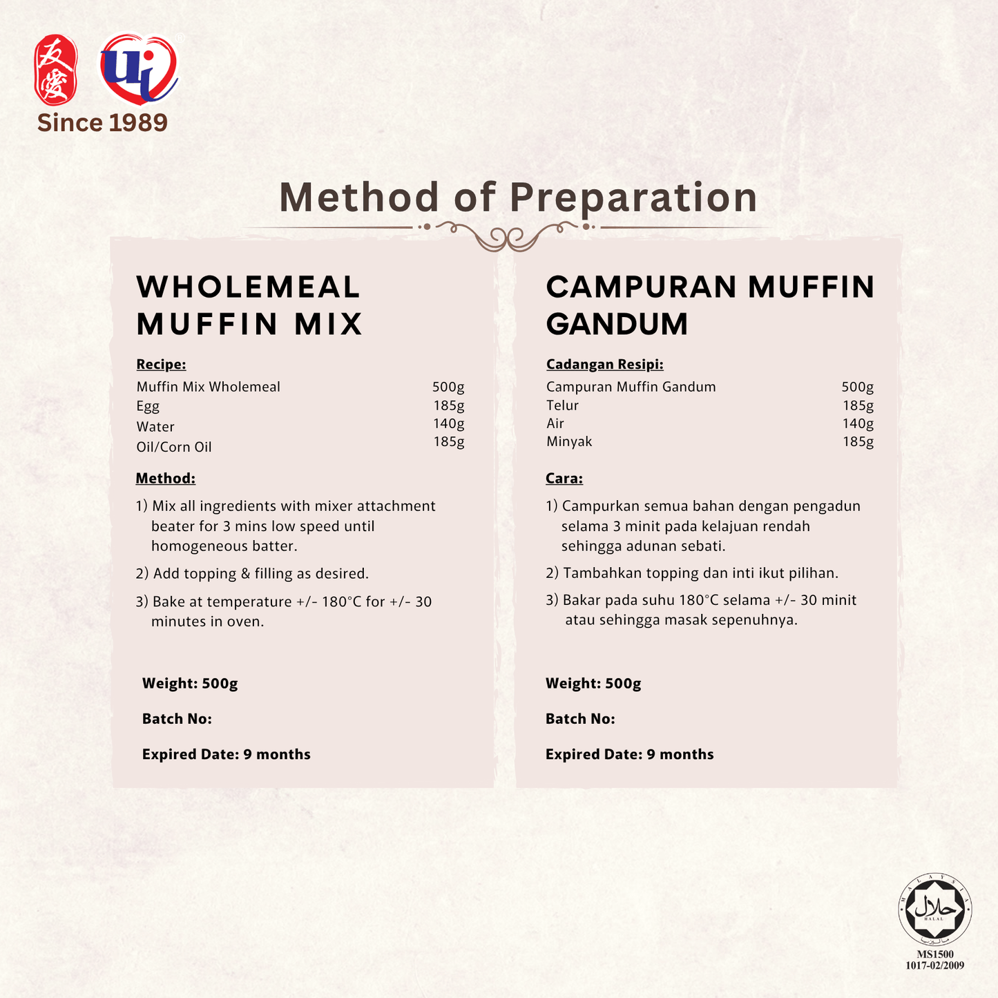 Muffin Mix (Wholemeal)